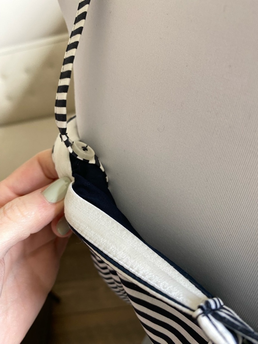 NWT Banana Republic Black and White Striped Strapless Convertible Dress - Picture 3 of 4